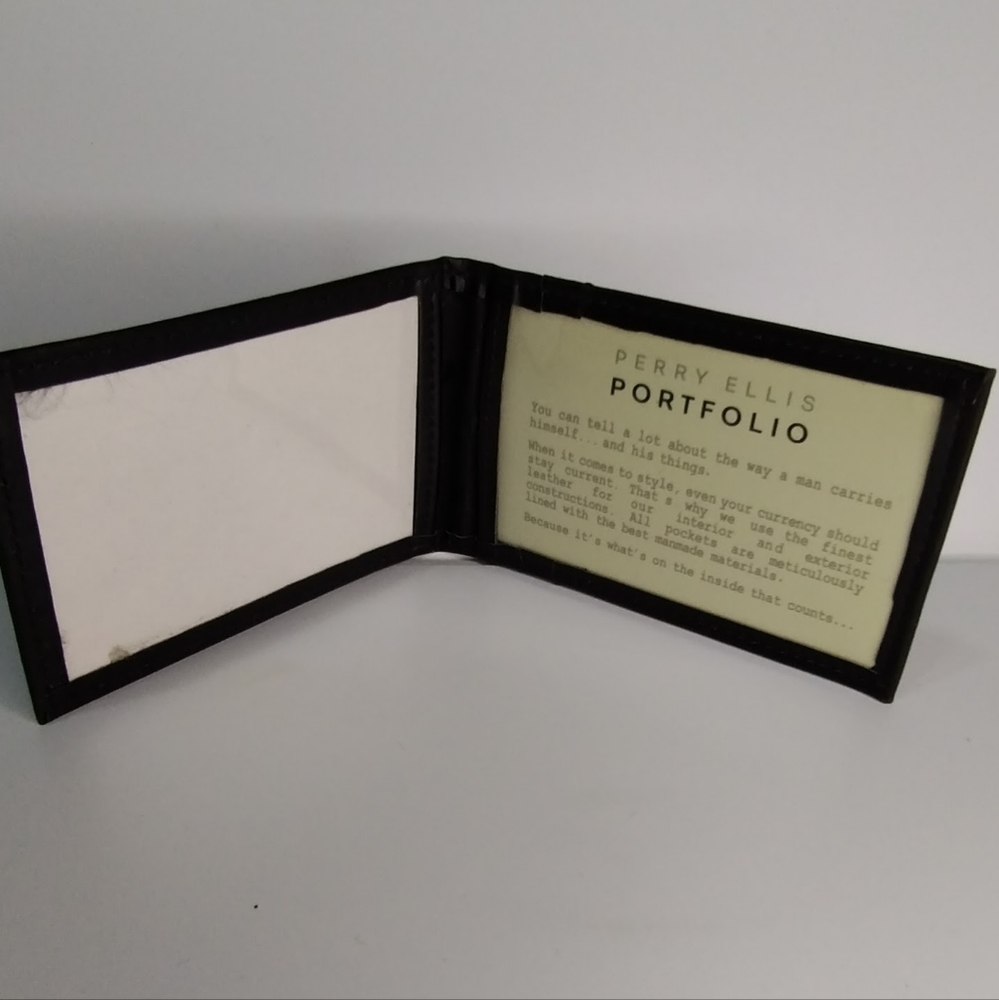 Perry Ellis leather ID wallet.        NWOT